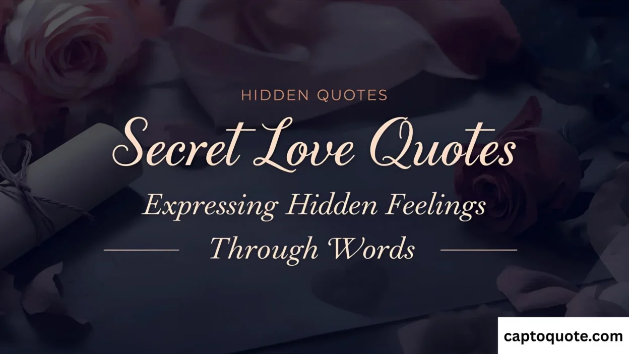 Secret Love Quotes Expressing Hidden Feelings Through Words