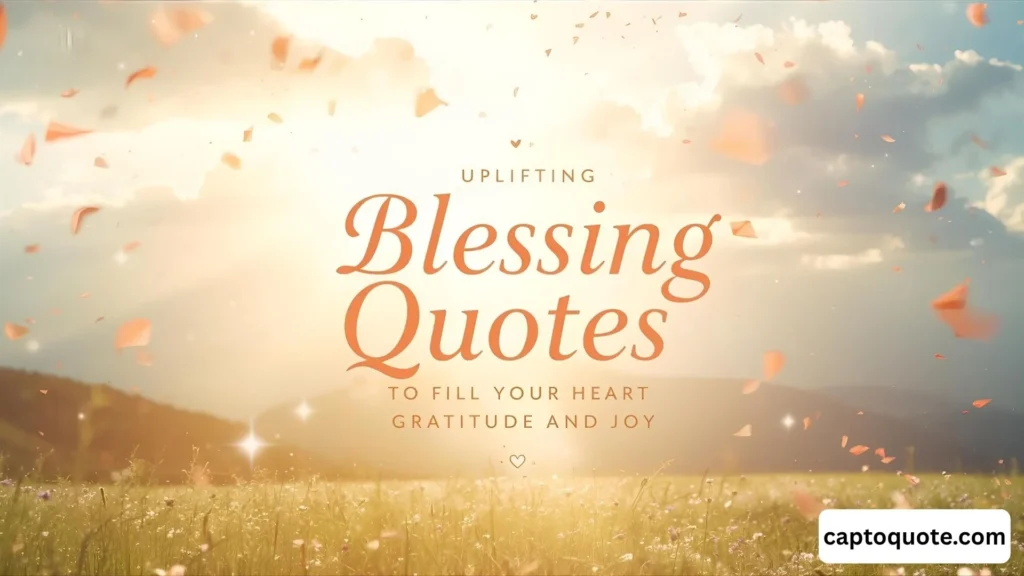 Uplifting Blessing Quotes to Fill Your Heart with Gratitude and Joy